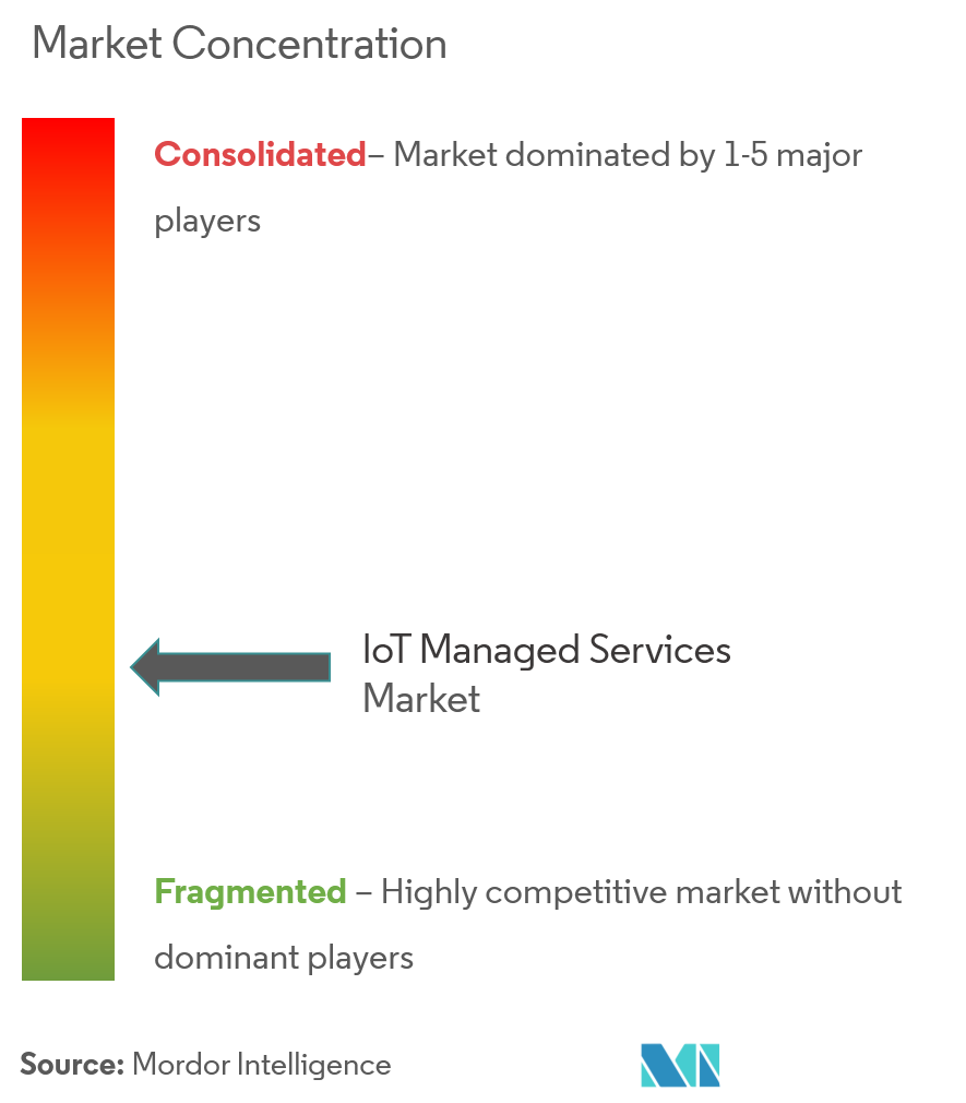 Concentración del mercado de servicios gestionados de Internet de las cosas (IoT)