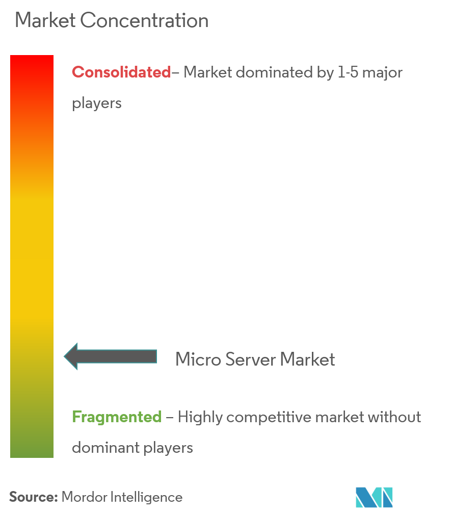 Concentración del mercado de microservidores