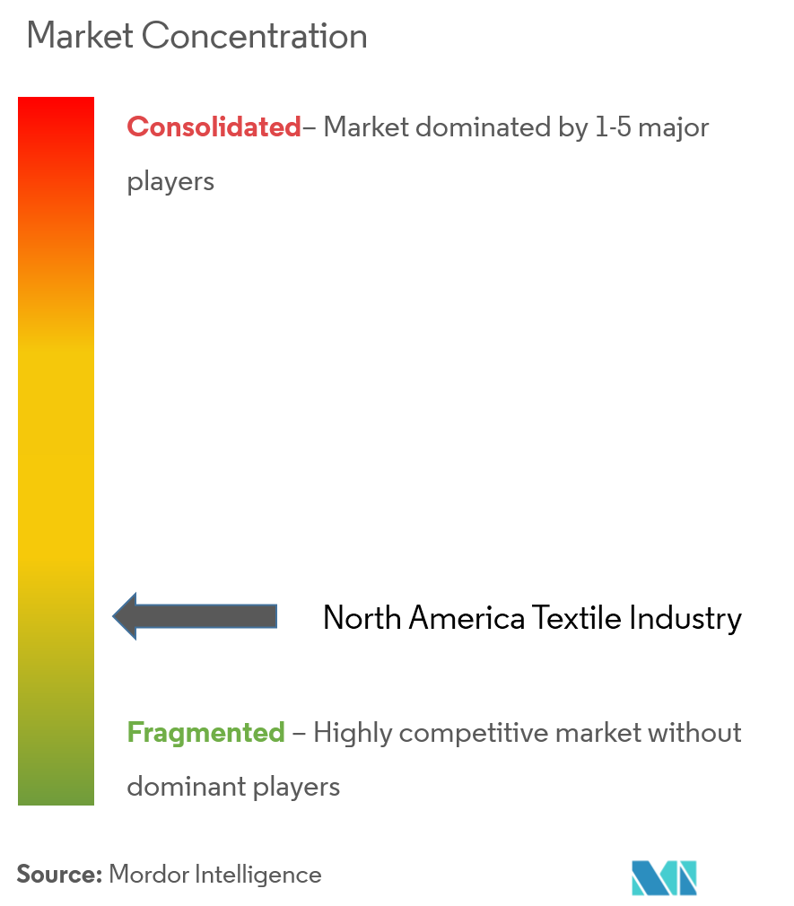North America Textile Market Concentration