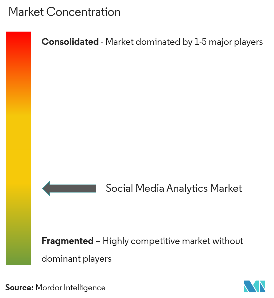 Concentração do mercado de análise de mídia social