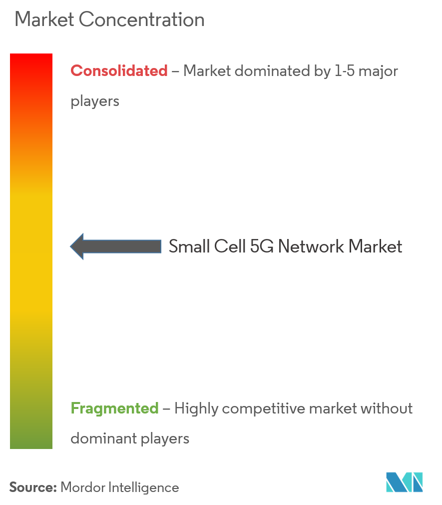 تركيز سوق شبكات 5G ذات الخلايا الصغيرة