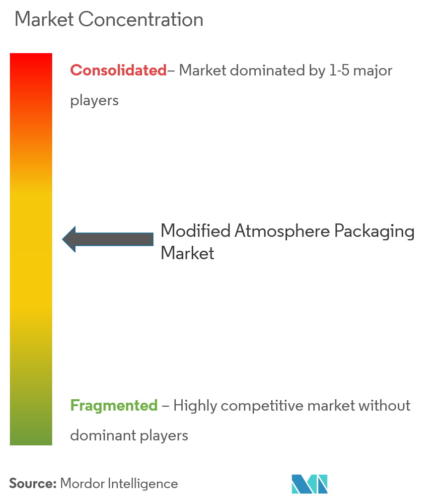 Concentração do mercado de embalagens em atmosfera modificada