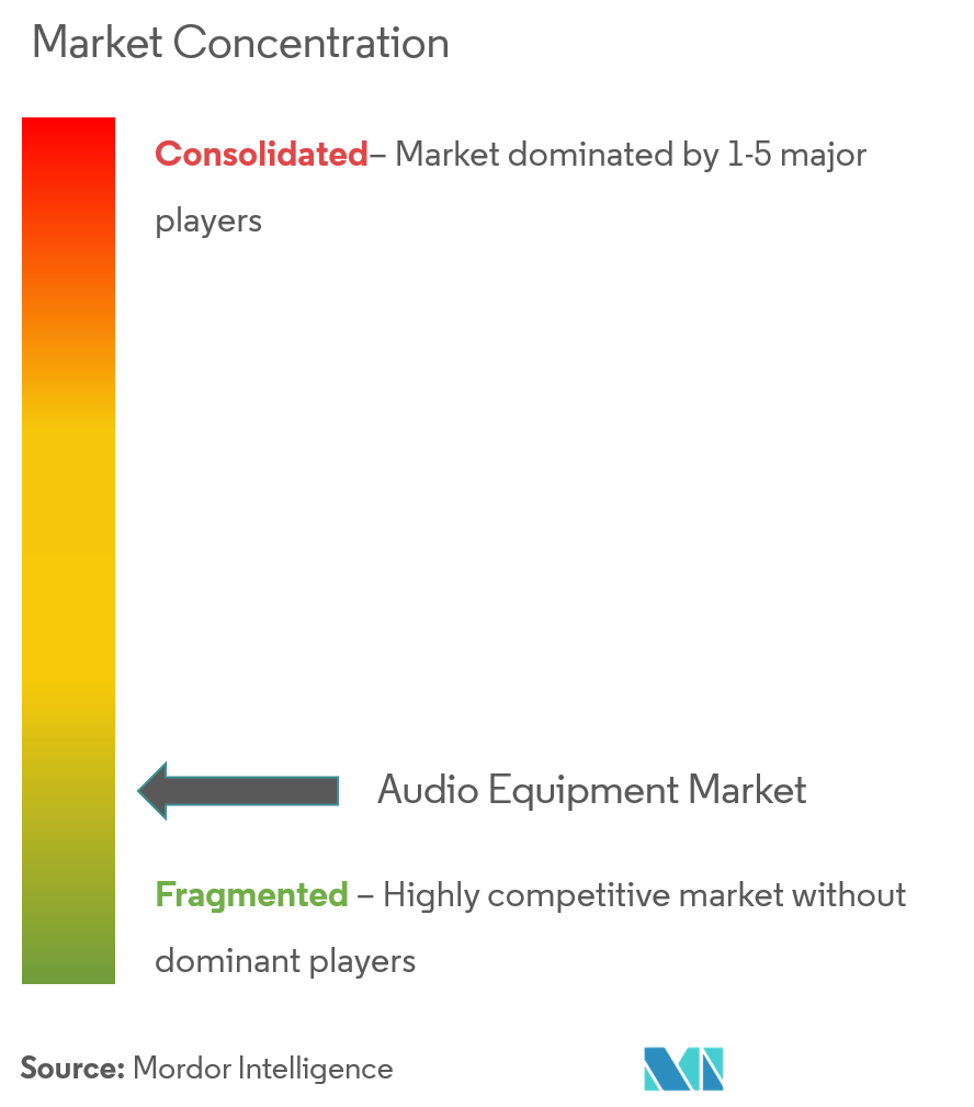 Concentração do mercado de equipamentos de áudio