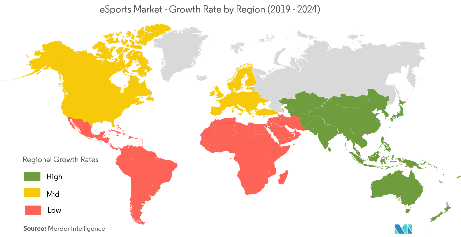 eSports market Growth by Region