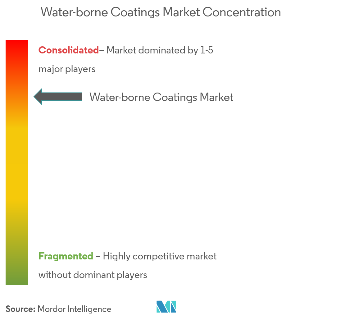 Waterborne Coatings Market Concentration